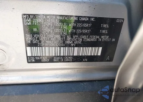 2024 Toyota Rav4 Xle из США, поврежденный, VIN 2T3P1RFV0RC429944